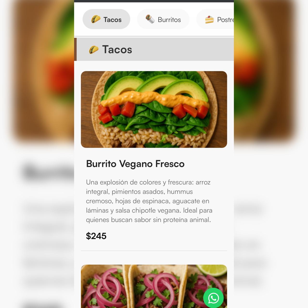 Menú digital